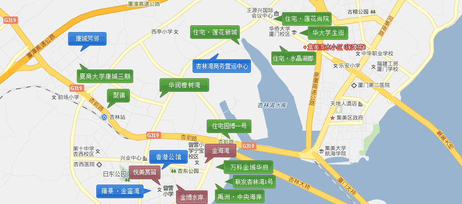 杏林湾片区全景扫描(xmhouse.com)