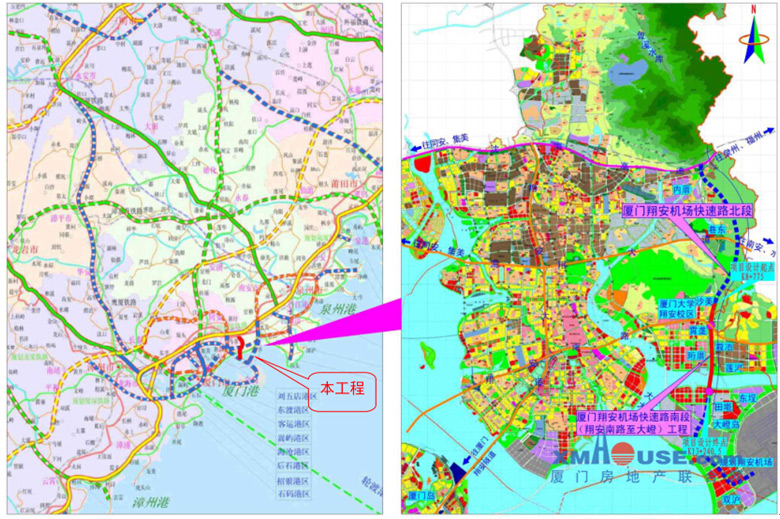 翔安机场快速路南段预计2017年9月完工